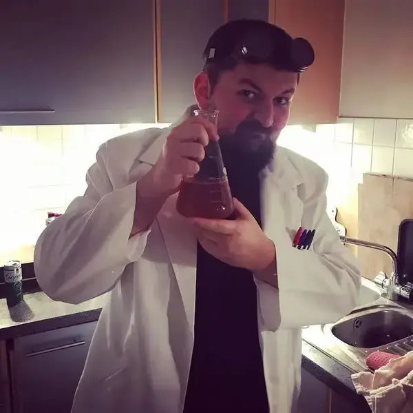 Alec mad scientist lab coat costume