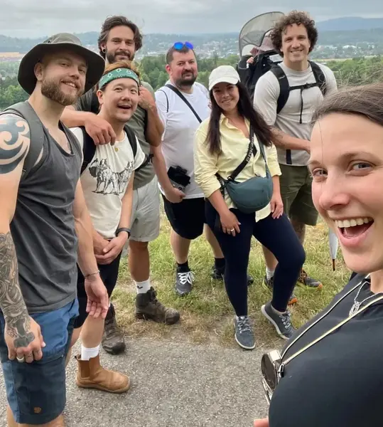 Alec hanging out with friends