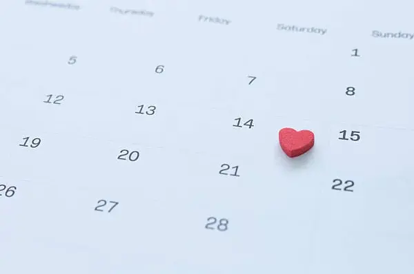 A calendar invite for a date