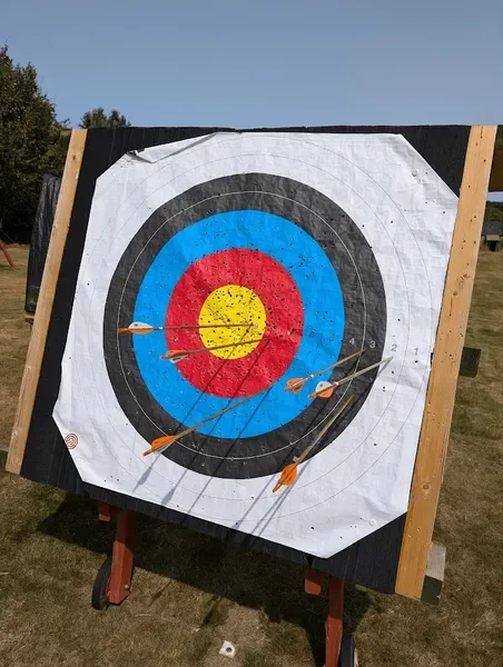 An archery target with my arrows
