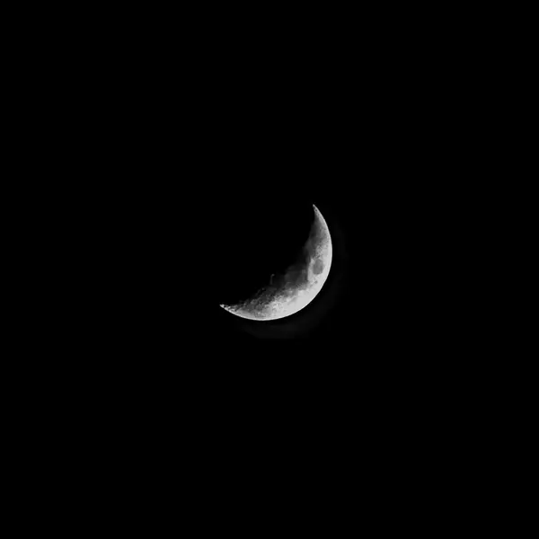 Crescent moon black sky