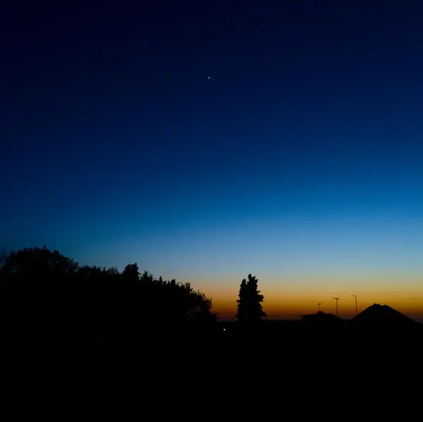 Sunset skyline silhouette