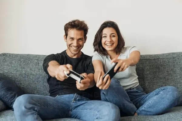 A couple gaming